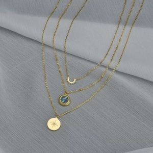 3 layer Gold Plated Stainless Steel Necklace